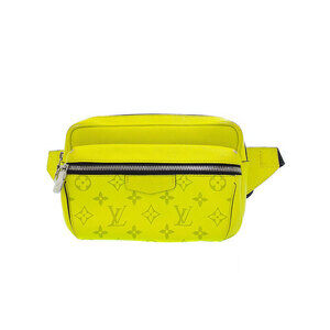 Louis Vuitton Taiga Black Leather Rama Bum Bag Outdoor Body
